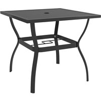Lanai Steel 81.5cm Garden Dining Table In Anthracite