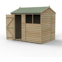 4LIFE Reverse Apex Shed 8 x 6 - Single Door - 2 Windows Installation