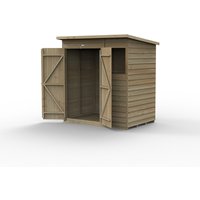 4LIFE Pent Shed 6 x 4 - 1 Window - Double Door Installed
