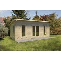 Forest Garden 6 x 3m Arley Log Cabin No Underlay